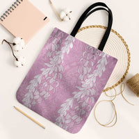 Puakenikeni and Maile Lei Tote Bag Pink Double Strand Lei - Polynesian Pride