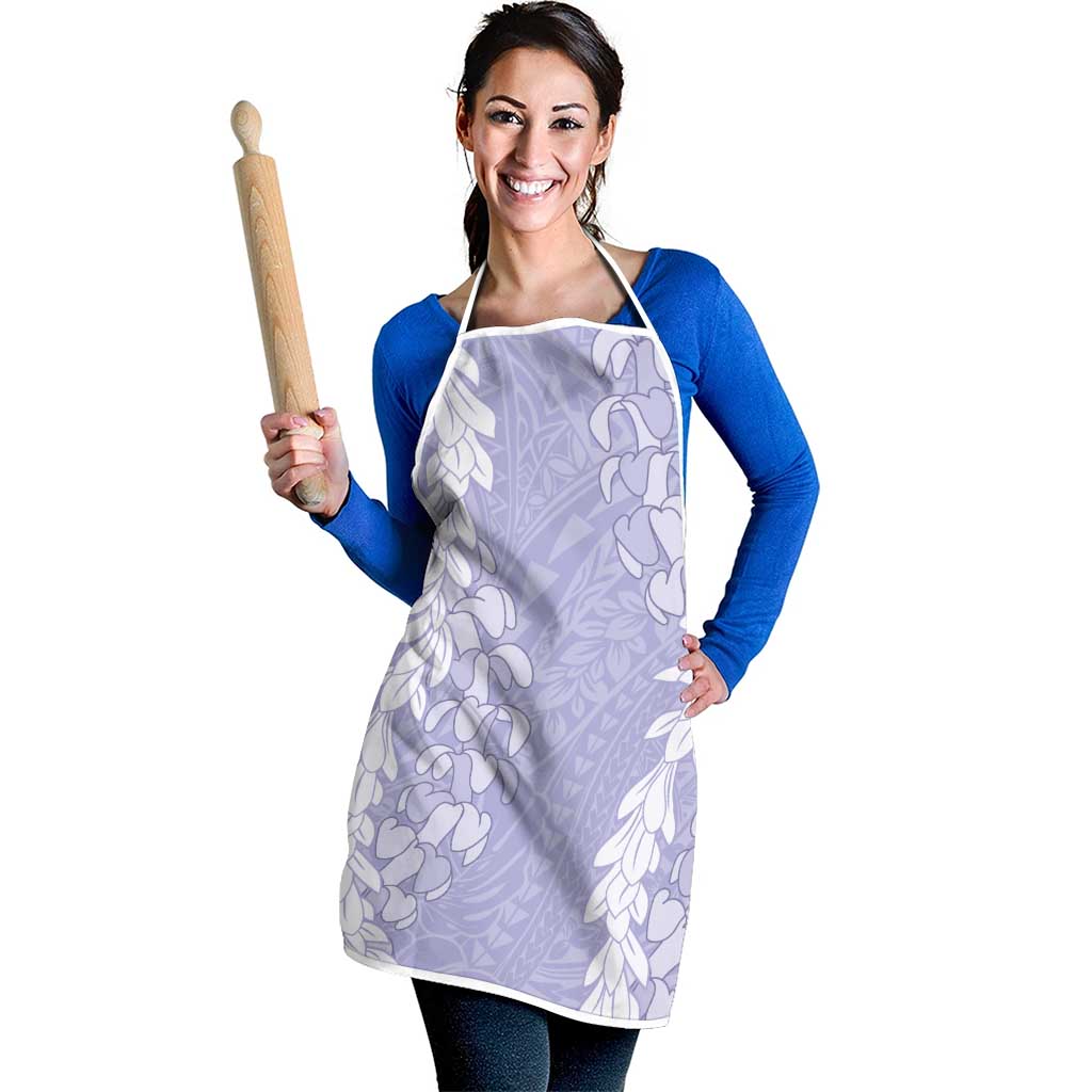 Puakenikeni and Maile Lei Apron Purple Double Strand Lei - Polynesian Pride