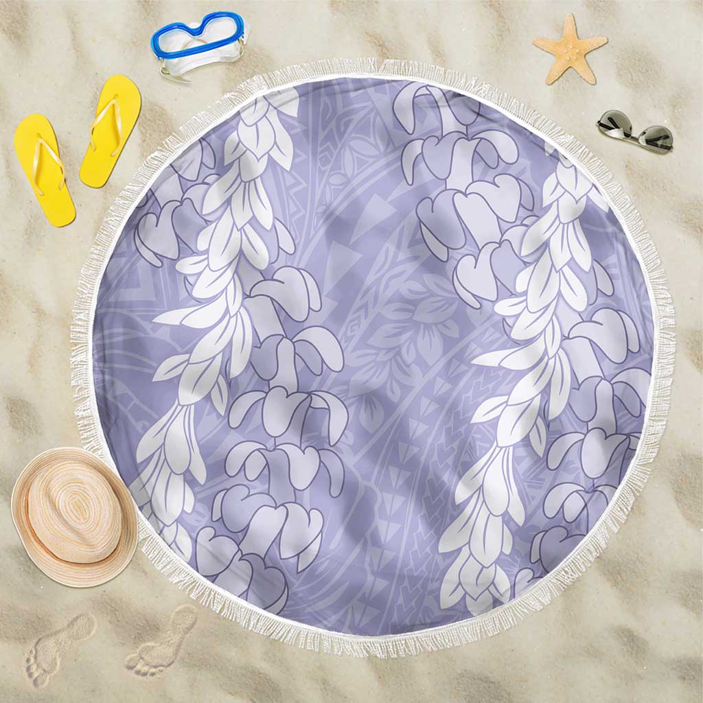 Puakenikeni and Maile Lei Beach Blanket Purple Double Strand Lei