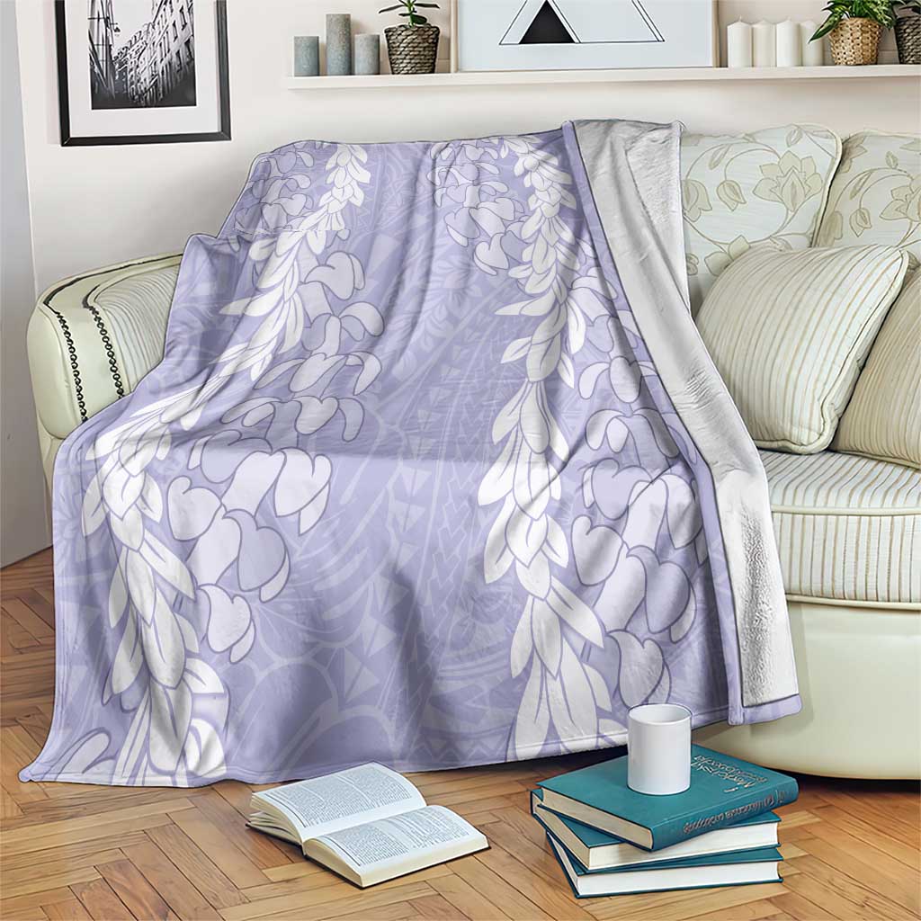 Puakenikeni and Maile Lei Blanket Purple Double Strand Lei