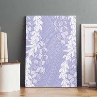 Puakenikeni and Maile Lei Canvas Wall Art Purple Double Strand Lei