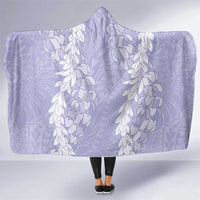 Puakenikeni and Maile Lei Hooded Blanket Purple Double Strand Lei LT9 One Size Purple - Polynesian Pride
