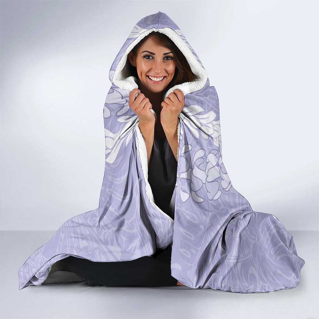 Puakenikeni and Maile Lei Hooded Blanket Purple Double Strand Lei LT9 - Polynesian Pride