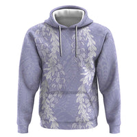Puakenikeni and Maile Lei Hoodie Purple Double Strand Lei