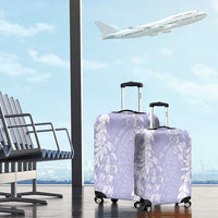 Puakenikeni and Maile Lei Luggage Cover Purple Double Strand Lei