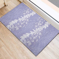 Puakenikeni and Maile Lei Rubber Doormat Purple Double Strand Lei LT9 - Polynesian Pride