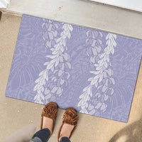 Puakenikeni and Maile Lei Rubber Doormat Purple Double Strand Lei LT9 - Polynesian Pride