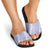 Puakenikeni and Maile Lei Slide Sandals Purple Double Strand Lei - Polynesian Pride
