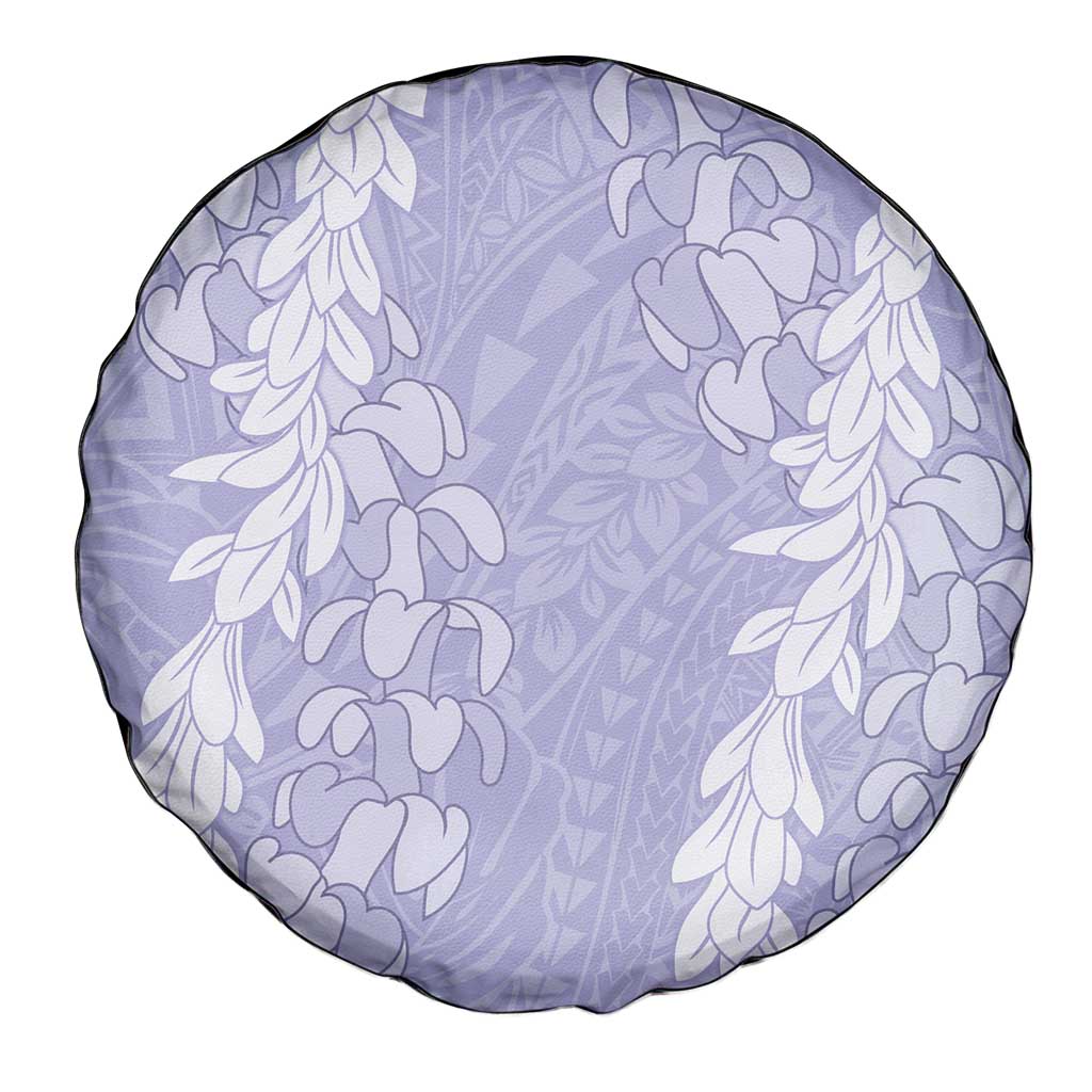 Puakenikeni and Maile Lei Spare Tire Cover Purple Double Strand Lei