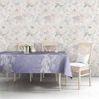 Puakenikeni and Maile Lei Tablecloth Purple Double Strand Lei