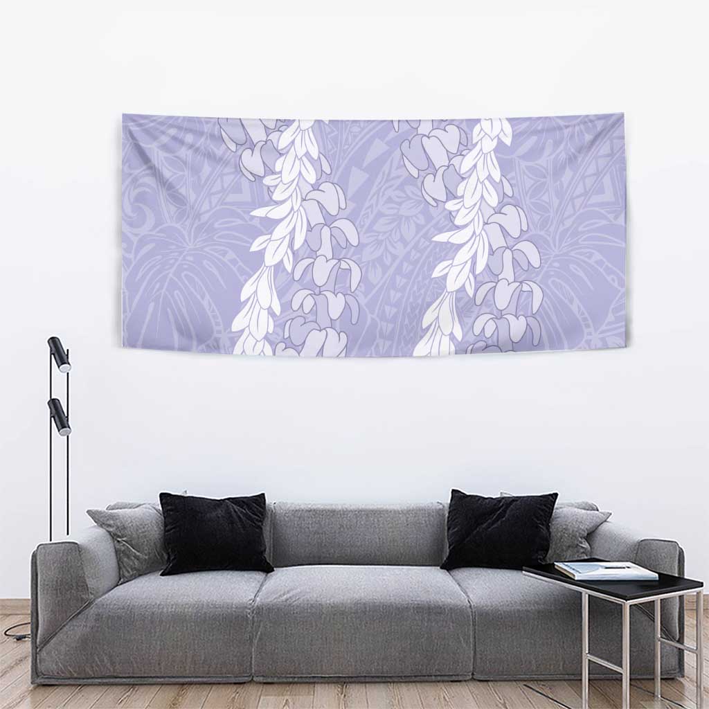 Puakenikeni and Maile Lei Tapestry Purple Double Strand Lei LT9 - Polynesian Pride