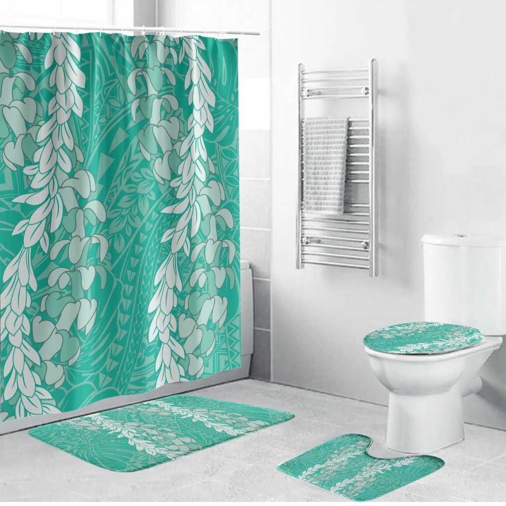 Puakenikeni and Maile Lei Bathroom Set Sage Green Double Strand Lei - Polynesian Pride