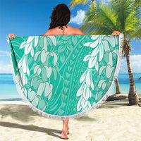 Puakenikeni and Maile Lei Beach Blanket Sage Green Double Strand Lei