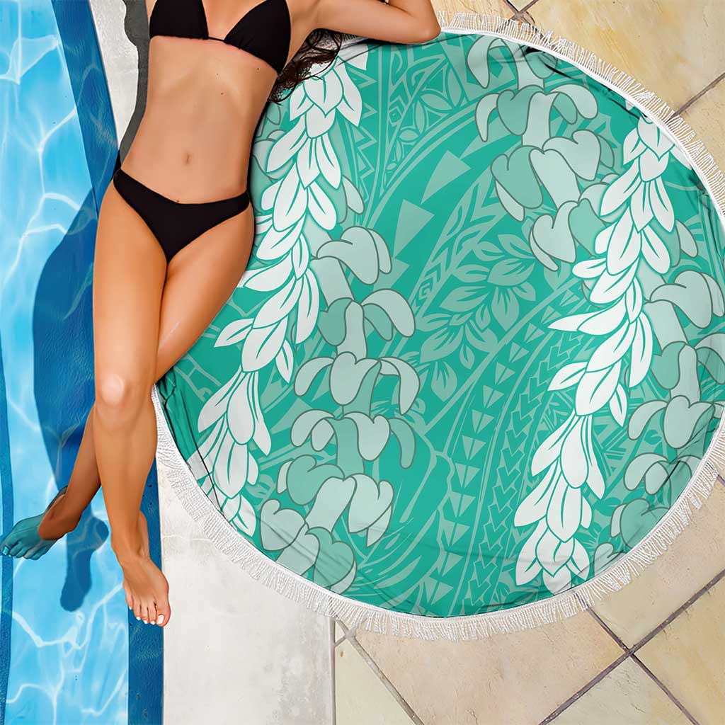 Puakenikeni and Maile Lei Beach Blanket Sage Green Double Strand Lei