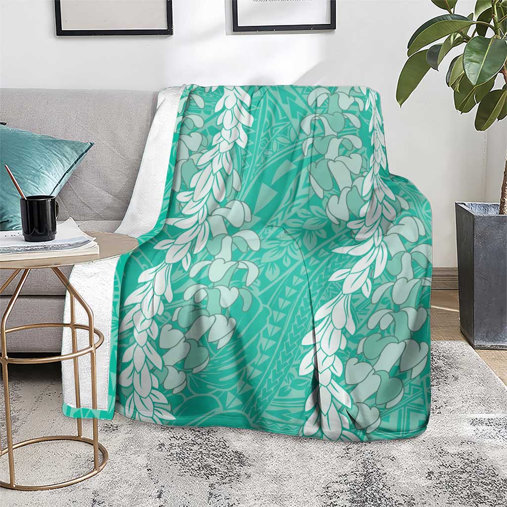 Puakenikeni and Maile Lei Blanket Sage Green Double Strand Lei