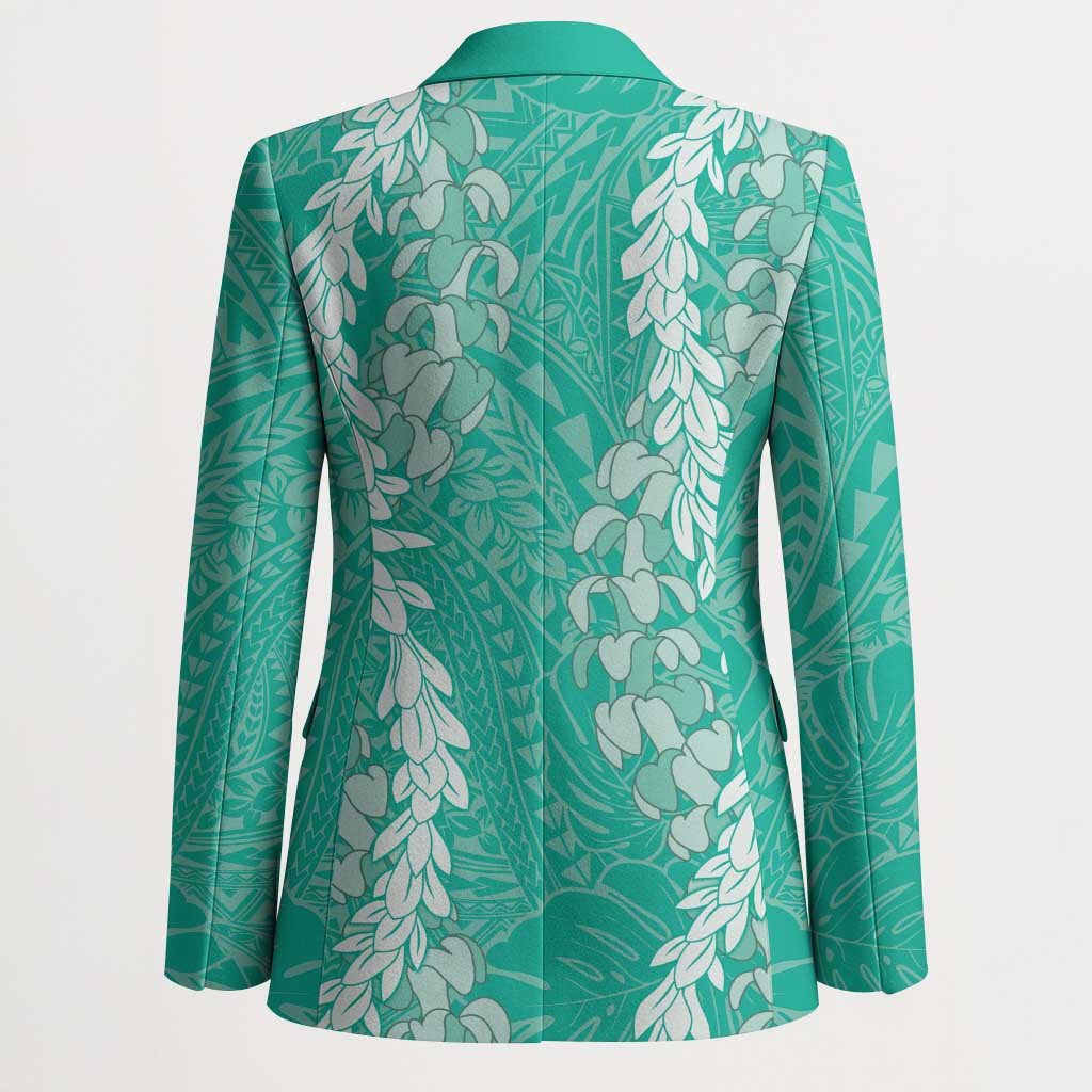 Puakenikeni and Maile Lei Blazer Sage Green Double Strand Lei - Polynesian Pride