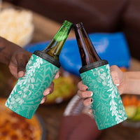 Puakenikeni and Maile Lei 4 in 1 Can Cooler Tumbler Sage Green Double Strand Lei