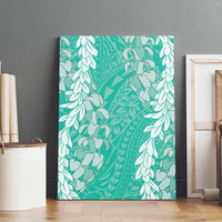 Puakenikeni and Maile Lei Canvas Wall Art Sage Green Double Strand Lei
