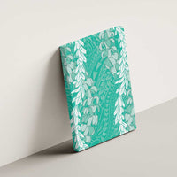 Puakenikeni and Maile Lei Canvas Wall Art Sage Green Double Strand Lei