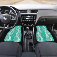 Puakenikeni and Maile Lei Car Mats Sage Green Double Strand Lei