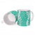 Puakenikeni and Maile Lei Ceramic Mug Sage Green Double Strand Lei - Polynesian Pride