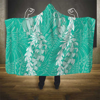 Puakenikeni and Maile Lei Hooded Blanket Sage Green Double Strand Lei LT9 - Polynesian Pride