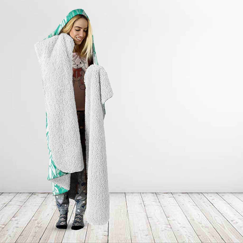 Puakenikeni and Maile Lei Hooded Blanket Sage Green Double Strand Lei LT9 - Polynesian Pride