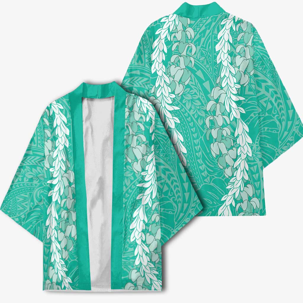 Puakenikeni and Maile Lei Kimono Sage Green Double Strand Lei - Polynesian Pride