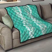 Puakenikeni and Maile Lei Quilt Sage Green Double Strand Lei