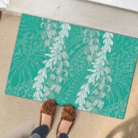 Puakenikeni and Maile Lei Rubber Doormat Sage Green Double Strand Lei LT9 - Polynesian Pride
