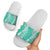 Puakenikeni and Maile Lei Slide Sandals Sage Green Double Strand Lei - Polynesian Pride