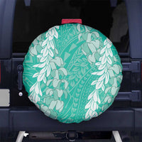 Puakenikeni and Maile Lei Spare Tire Cover Sage Green Double Strand Lei