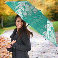 Puakenikeni and Maile Lei Umbrella Sage Green Double Strand Lei - Polynesian Pride