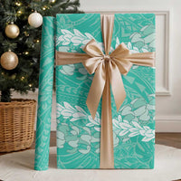 Puakenikeni and Maile Lei Wrapping Paper Sage Green Double Strand Lei - Polynesian Pride