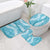 Blue Puakenikeni and Maile Lei Bathroom Set Hawaiian Style Tribal Tapa Double Strand Lei - Polynesian Pride