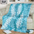 Blue Puakenikeni and Maile Lei Blanket Hawaiian Style Tribal Tapa Double Strand Lei