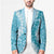 Blue Puakenikeni and Maile Lei Blazer Hawaiian Style Tribal Tapa Double Strand Lei - Polynesian Pride