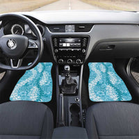 Blue Puakenikeni and Maile Lei Car Mats Hawaiian Style Tribal Tapa Double Strand Lei