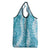 Blue Puakenikeni and Maile Lei Grocery Bag Hawaiian Style Tribal Tapa Double Strand Lei