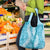 Blue Puakenikeni and Maile Lei Grocery Bag Hawaiian Style Tribal Tapa Double Strand Lei