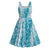 Blue Puakenikeni and Maile Lei Midi Dress Hawaiian Style Tribal Tapa Double Strand Lei - Polynesian Pride