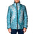 Blue Puakenikeni and Maile Lei Padded Jacket Hawaiian Style Tribal Tapa Double Strand Lei - Polynesian Pride