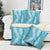 Blue Puakenikeni and Maile Lei Pillow Cover Hawaiian Style Tribal Tapa Double Strand Lei - Polynesian Pride