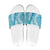 Blue Puakenikeni and Maile Lei Slide Sandals Hawaiian Style Tribal Tapa Double Strand Lei - Polynesian Pride