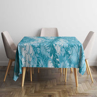 Blue Puakenikeni and Maile Lei Tablecloth Hawaiian Style Tribal Tapa Double Strand Lei