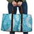 Blue Puakenikeni and Maile Lei Travel Bag Hawaiian Style Tribal Tapa Double Strand Lei - Polynesian Pride