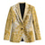 Gold Puakenikeni and Maile Lei Blazer Hawaiian Style Tribal Tapa Double Strand Lei - Polynesian Pride