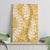 Gold Puakenikeni and Maile Lei Canvas Wall Art Hawaiian Style Tribal Tapa Double Strand Lei