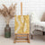 Gold Puakenikeni and Maile Lei Canvas Wall Art Hawaiian Style Tribal Tapa Double Strand Lei