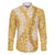 Gold Puakenikeni and Maile Lei Family Matching Mermaid Dress and Hawaiian Shirt Hawaiian Style Tribal Tapa Double Strand Lei